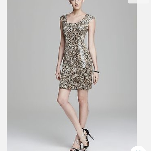 Sue Wong Dresses & Skirts - Sue Wong Leopard Sequin Cocktail Dress